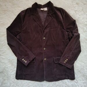 Vtg Faded Glory Brown Corduroy Chore Jacket Workwear Blazer Academia Unisex 2XL